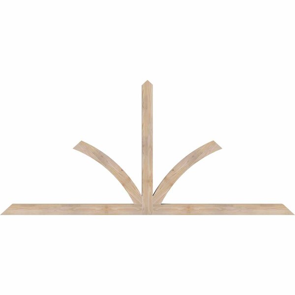 Ekena Millwork Richland Smooth Timber Gable Bracket, Douglas Fir, 96"W x 44"H x 3 1/2"D x 3 1/2"F, 11/12 Pitch GBW096X44X0404RIC00SDF - main